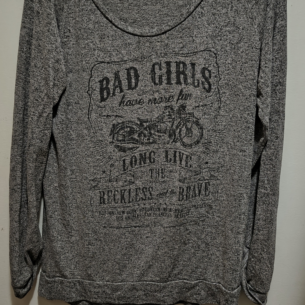 Gray Graphic Women's Sweater
